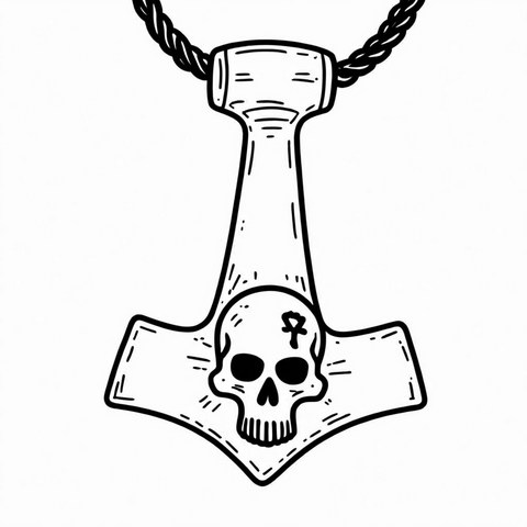 Skull Pendant Style P7