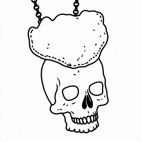 Skull Pendant Style P12