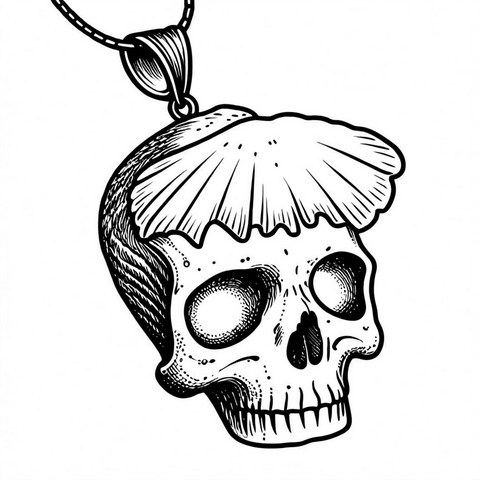 Skull Pendant Style P18