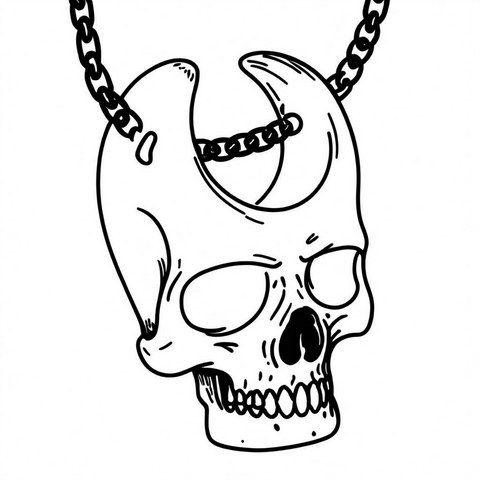 Skull Pendant Style P23