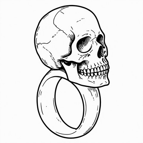 Skull Ring Style R4