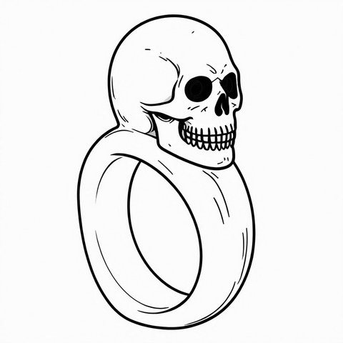 Skull Ring Style R34