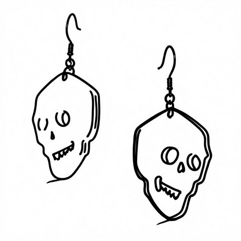 Skull Earrings Style E4