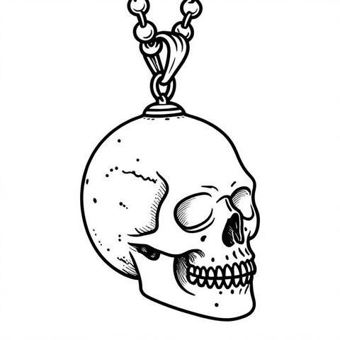 Skull Pendant Style P39