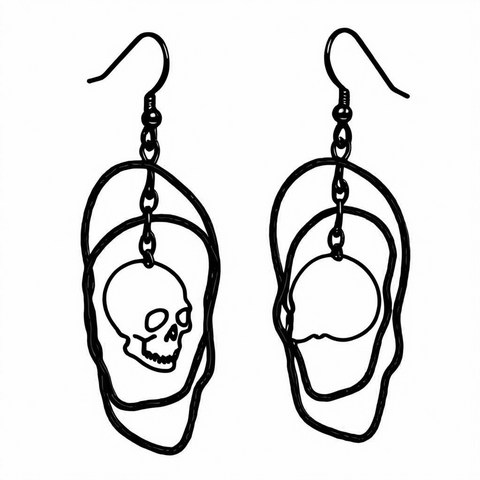 Skull Earrings Style E7