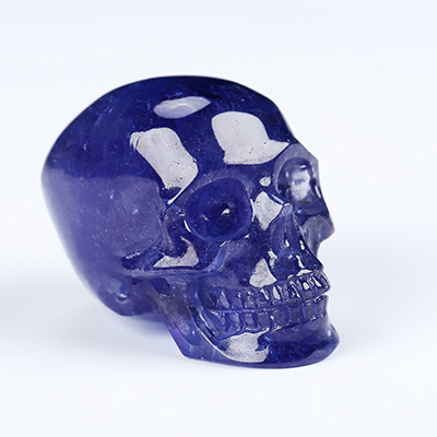June 17, 2026 ACSAD (A Crystal Skull a Day) - The Indigo Oracle - 1.2" Tanzanite Hand Carved Crystal Skull, Realistic, Crystal Healing
